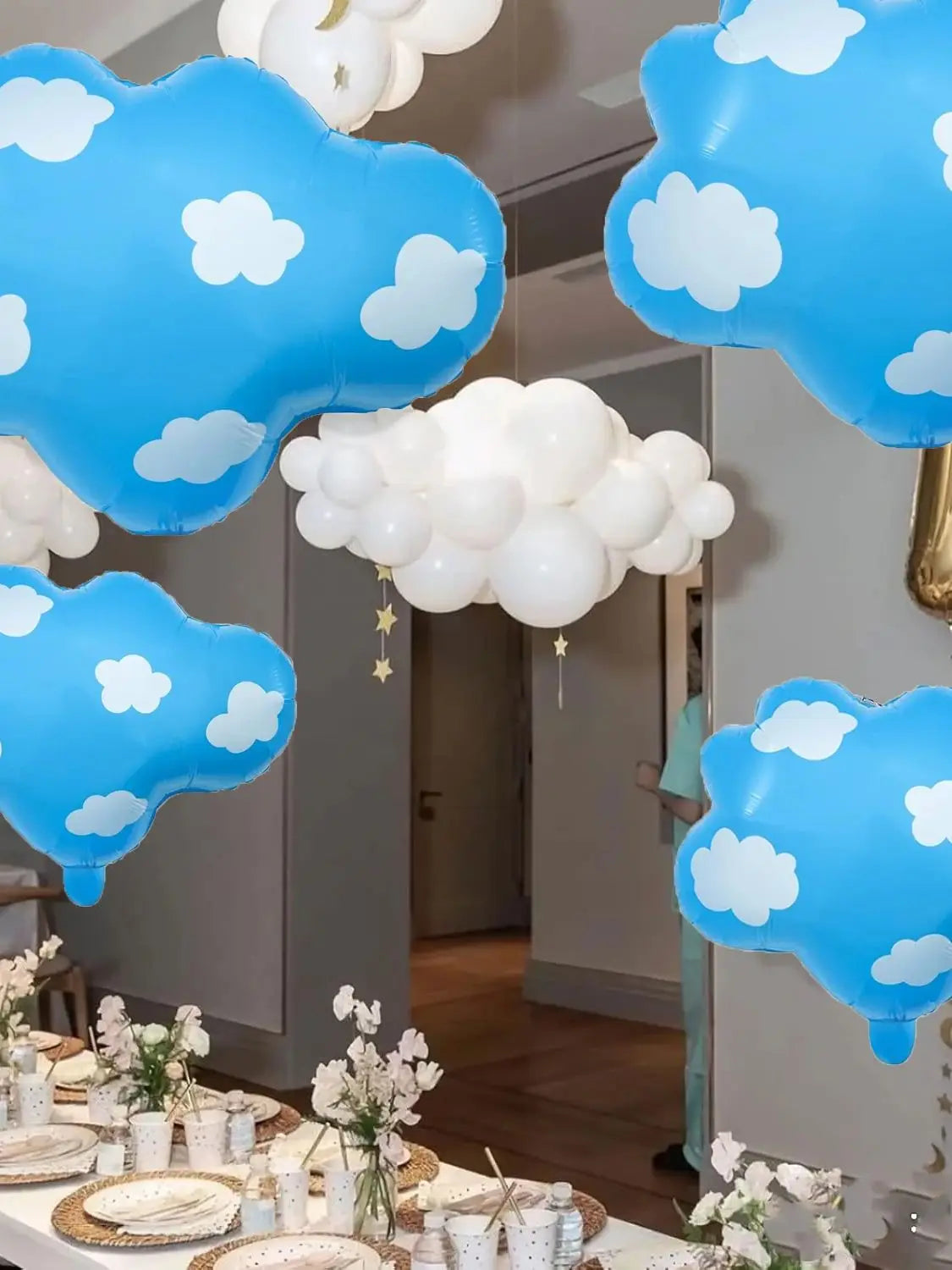 Blue Cloud Balloons Sky Balloons  Toy Cartoon Story Balloons for Baby Shower Boys Girls Birthday Party Supplies