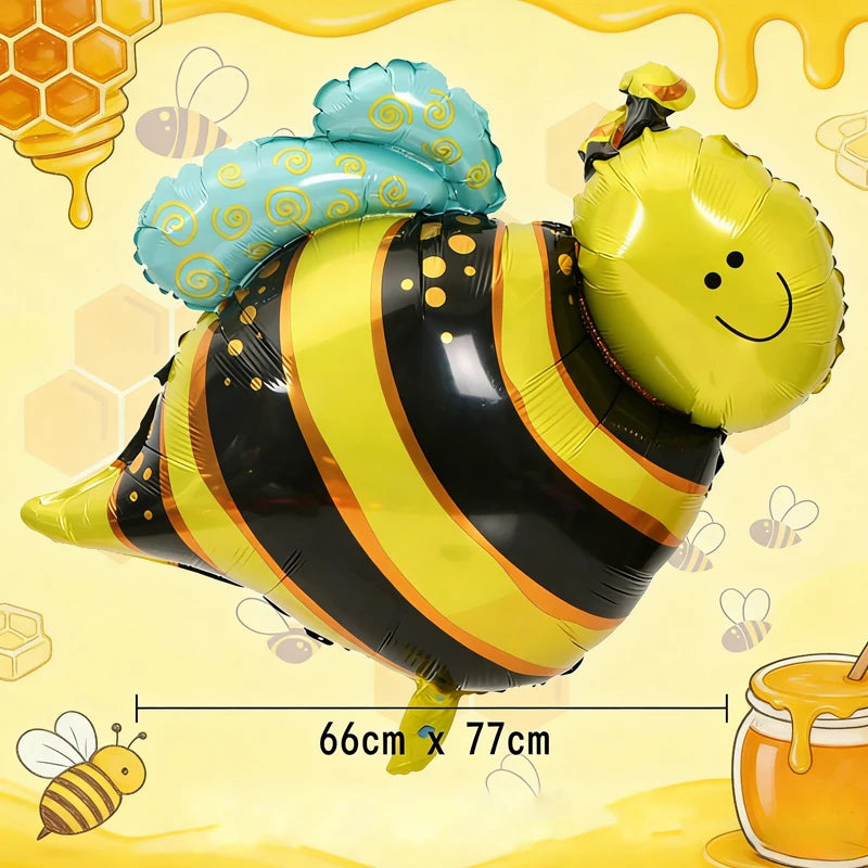 1pc Cartoon Bee Style Balloons Decoration Family Gathering Birthday Party Wedding Celebration Ornament Festival Decor Balloon