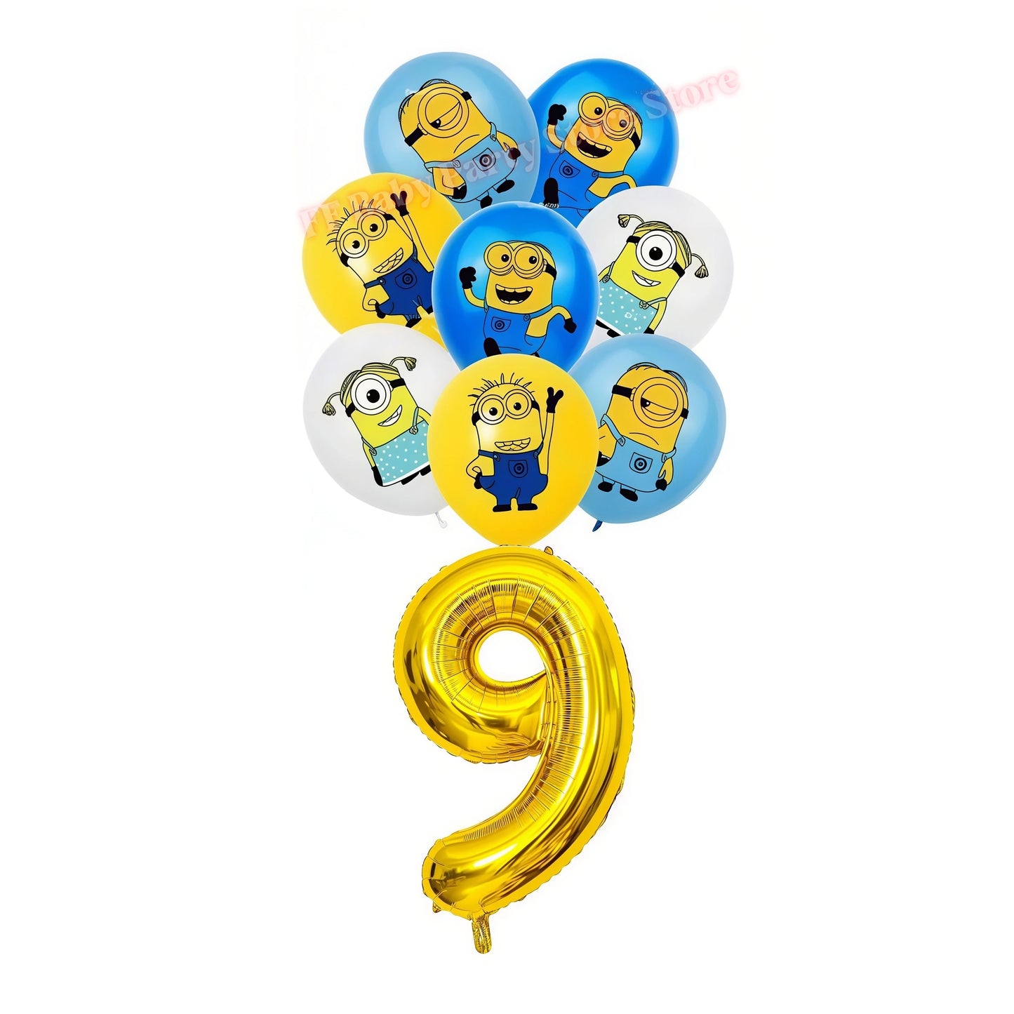 Cartoon M&Miniones Theme Balloons Birthday Decoration Yellow Banana Man Aluminum Film Ballons Baby Shower Globos Kid Party Favor
