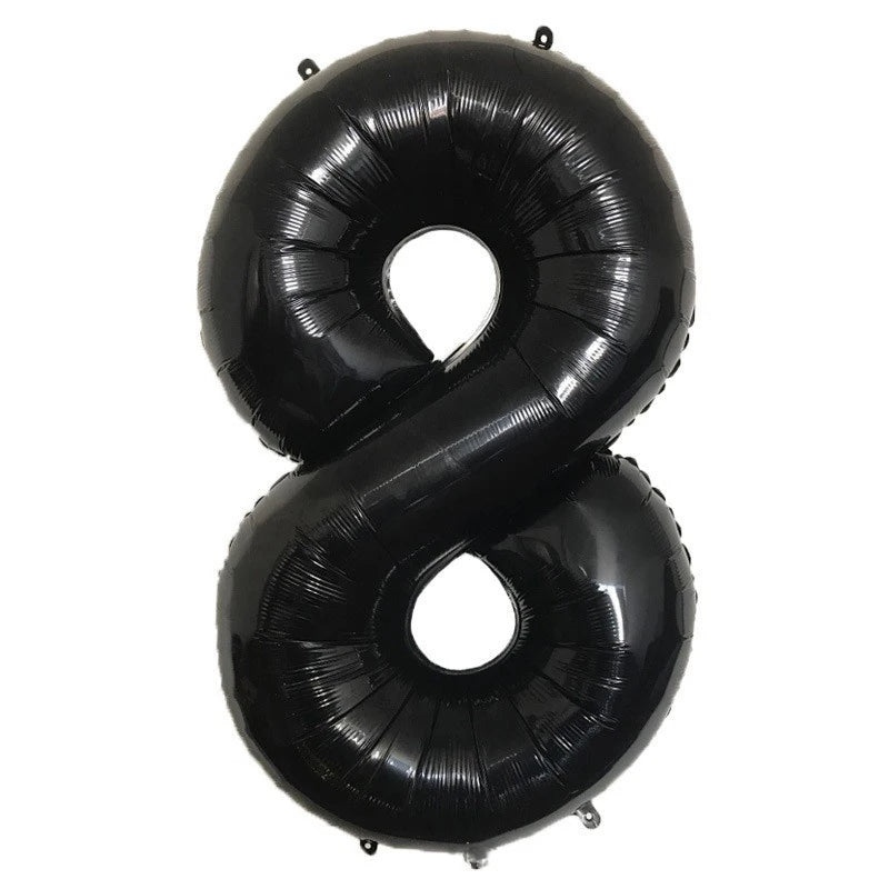 32inch Black Number Foil Balloons for Birthday Party Wedding Anniversary Baby Shower Decor 0 1 2 3 4 5 6 7 8 9 Digital Balloon