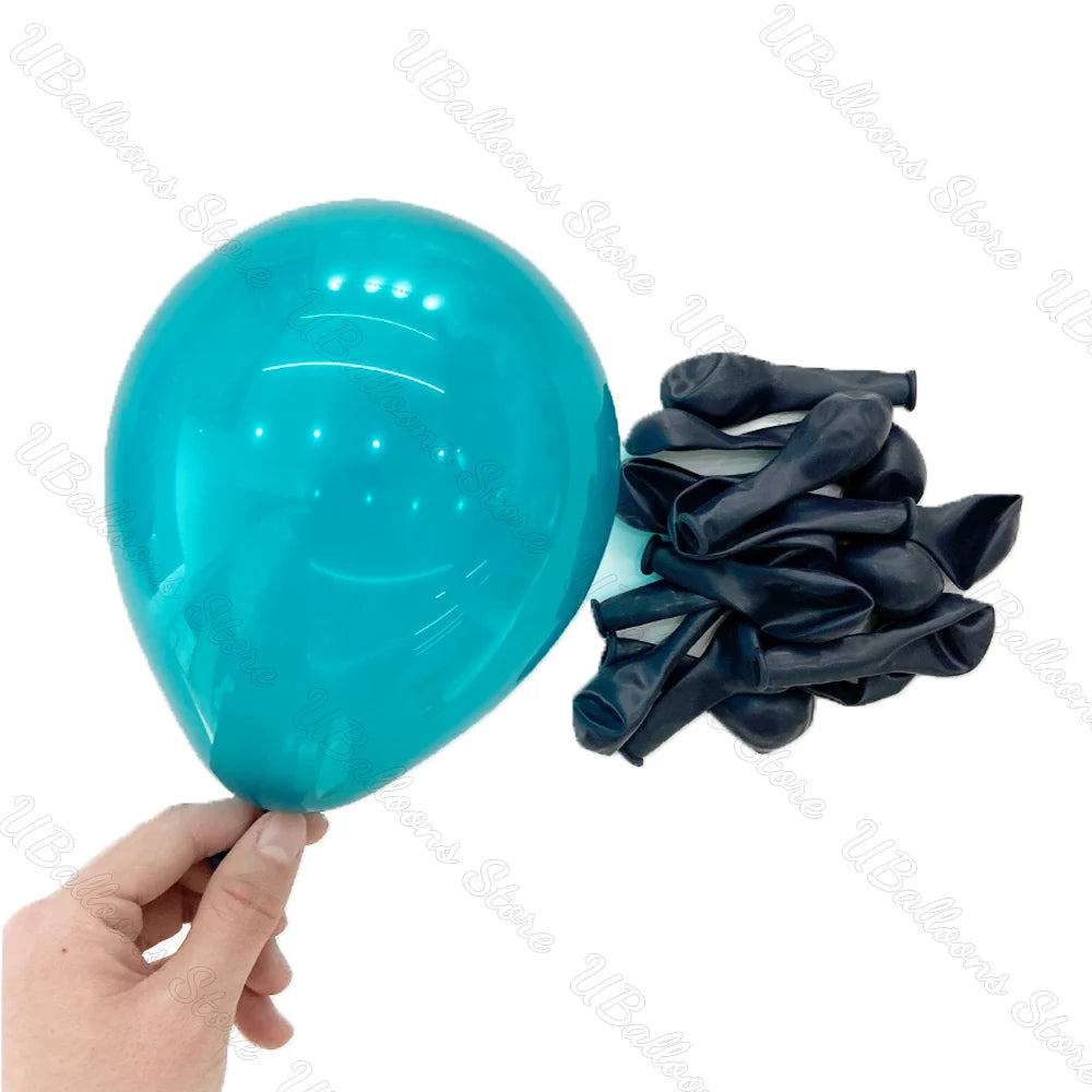 10/20/30Pcs Blue Birthday Balloons 5/10/12/18inch Metal Blue Navy Baby Blue Latex Balloon for Baby Shower Birthday Wedding Decor