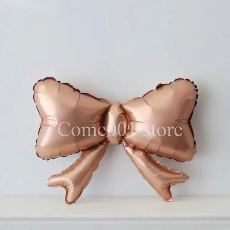 Small Size Bow Ballons for Birthday Party Decorations Baby Shower Photo Props Bowknot Balloons Non-Floating Helium Air Balloons