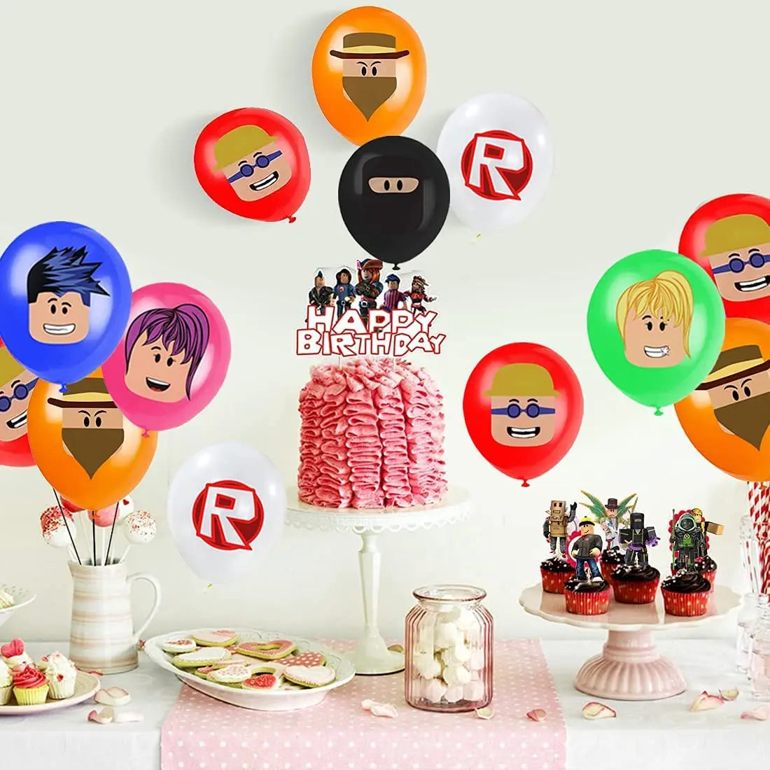Roblox Balloons Birthday Party Decoration Video Game 12inch Round Balloon Kids Happy Birthday Party Favors Gift Toys