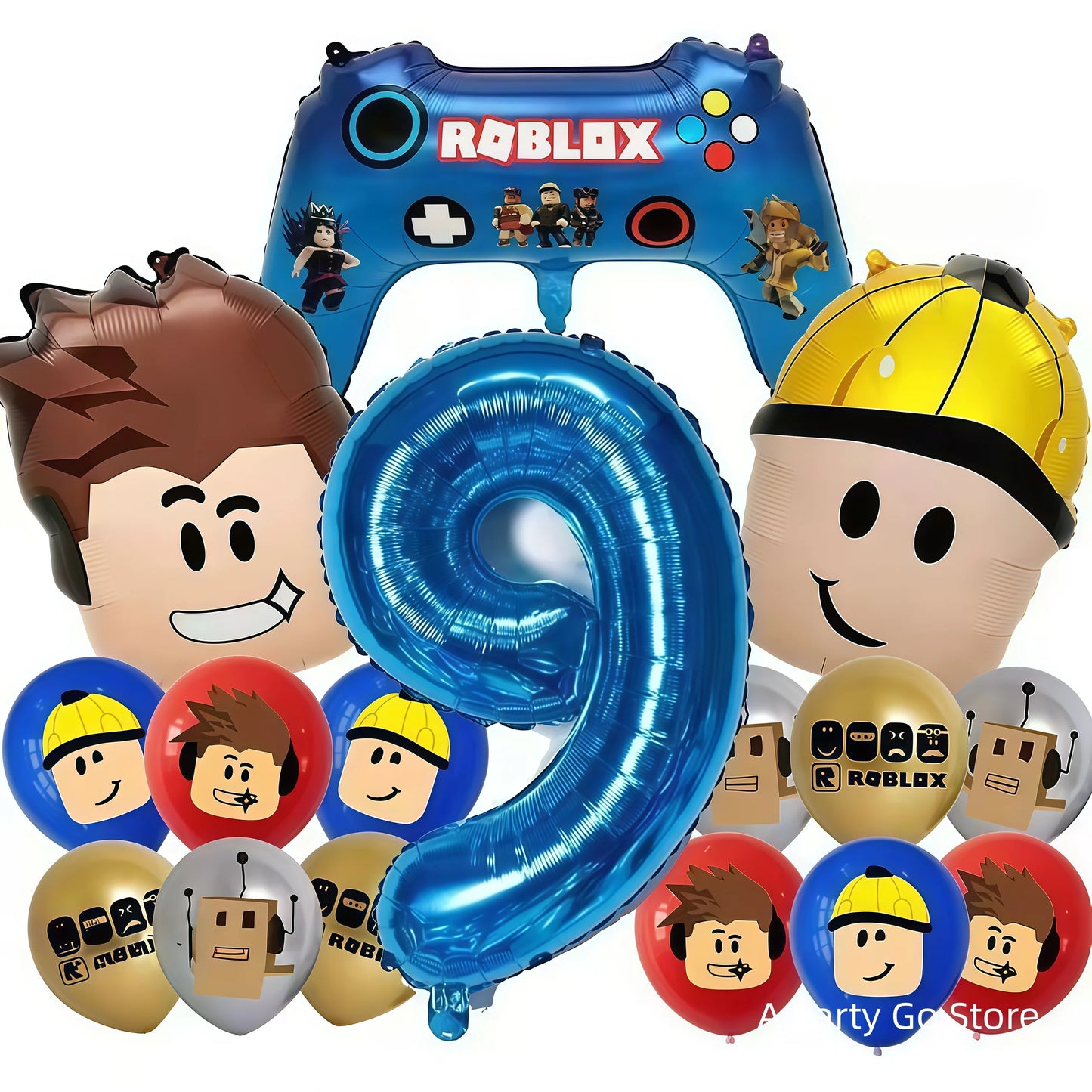 Roblox Balloons Roblox Themed Boy Balloons Cartoon Double-sided Shaped Birthday Party Decorations  happy birthday decoration