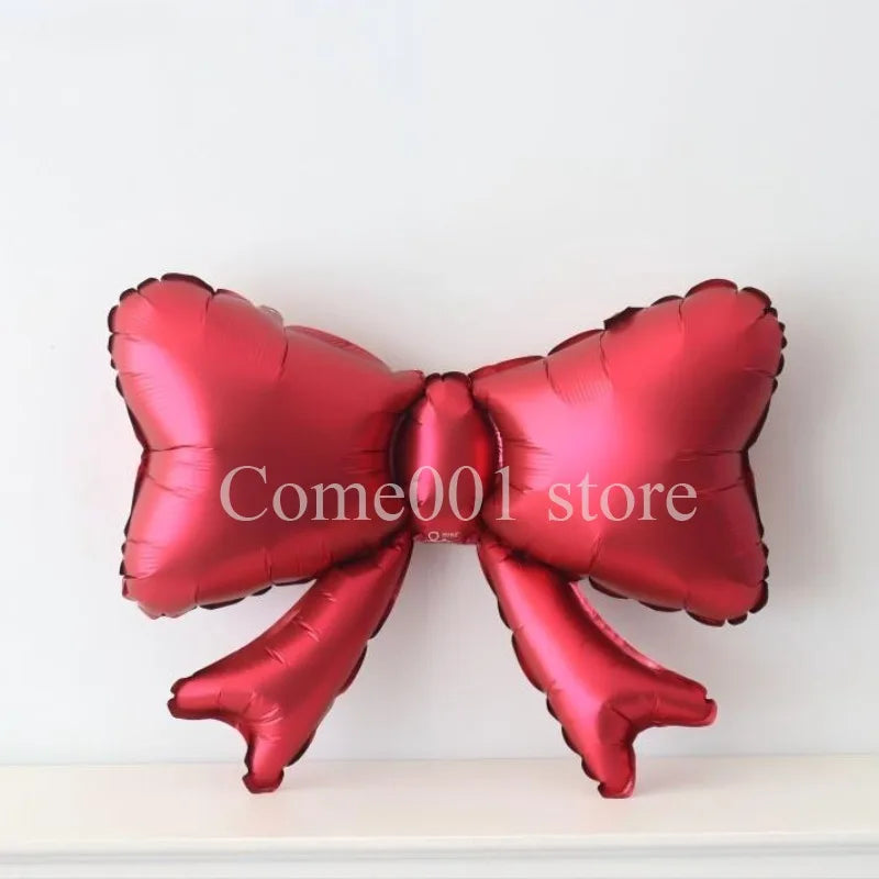 Small Size Bow Ballons for Birthday Party Decorations Baby Shower Photo Props Bowknot Balloons Non-Floating Helium Air Balloons