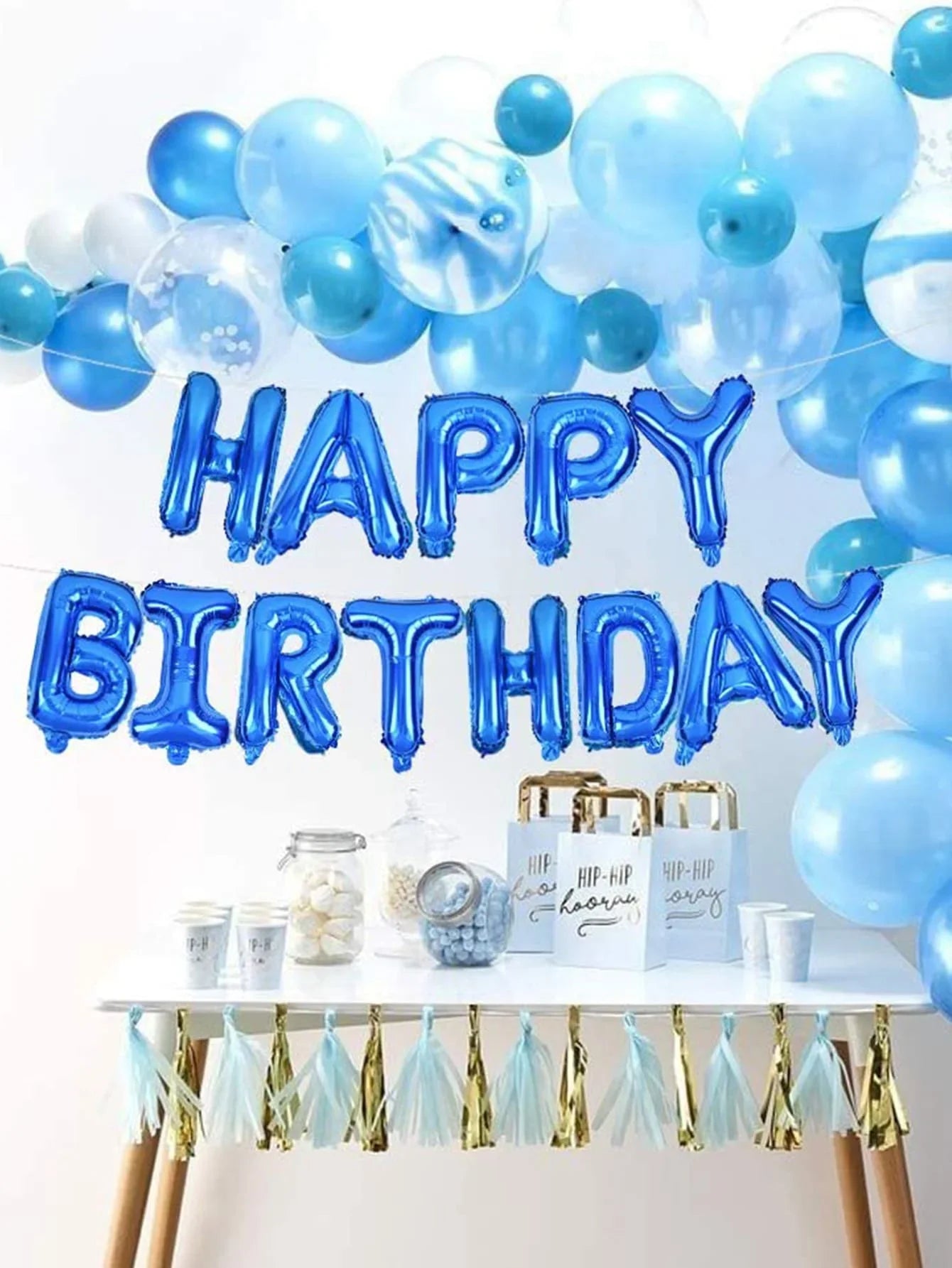 16 Inch Happy Birthday Balloons Pink Blue Aluminium Foil Balloon Birthday Party Decoration Suppries Home DIY Accessories Prop