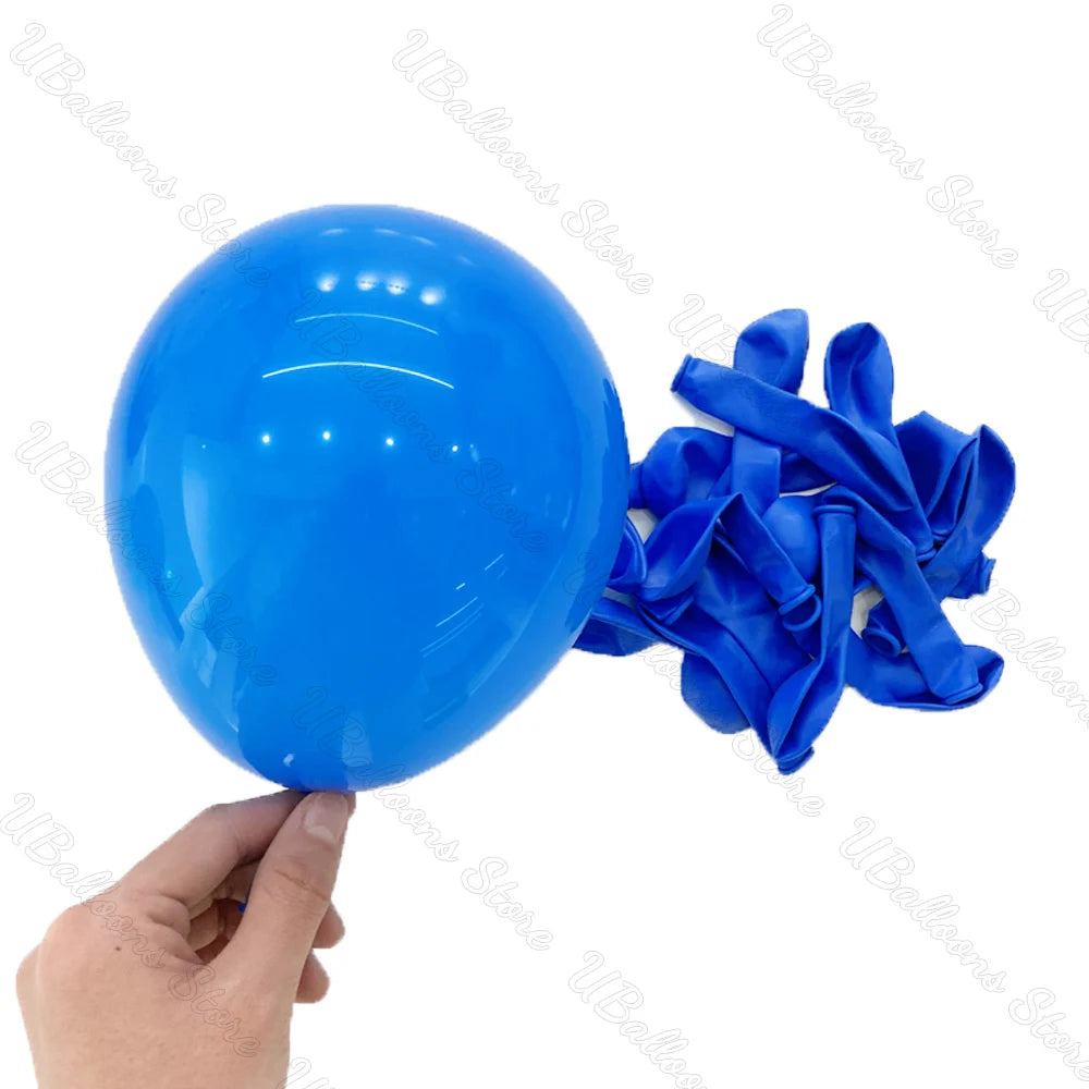 10/20/30Pcs Blue Birthday Balloons 5/10/12/18inch Metal Blue Navy Baby Blue Latex Balloon for Baby Shower Birthday Wedding Decor