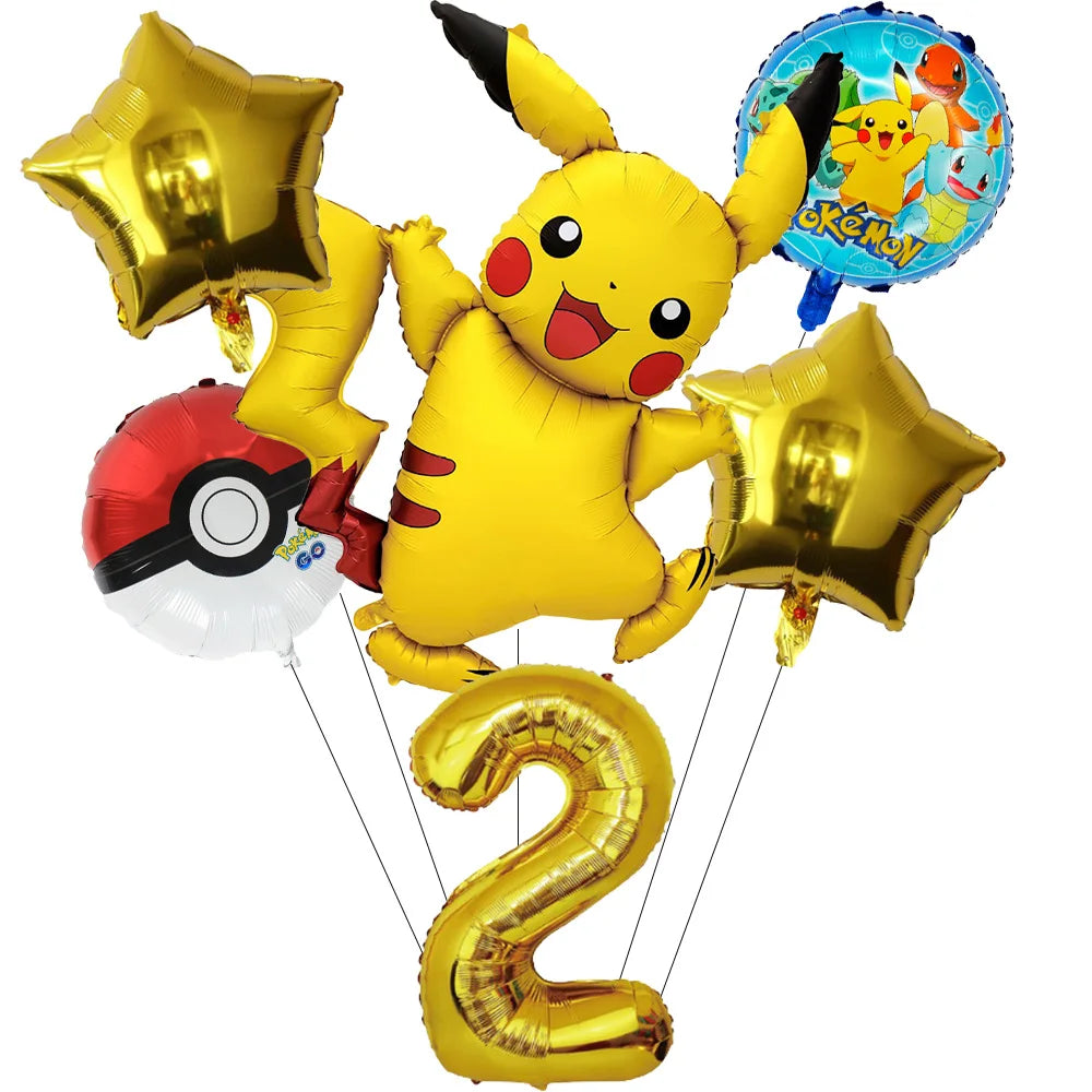 Pokemon theme party decoration balloons Pikachu balloons Fantasy balloons Charizard balloons Birthday balloons Children's shower