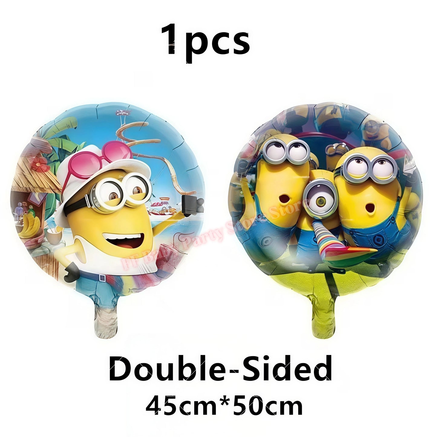 Cartoon M&Miniones Theme Balloons Birthday Decoration Yellow Banana Man Aluminum Film Ballons Baby Shower Globos Kid Party Favor