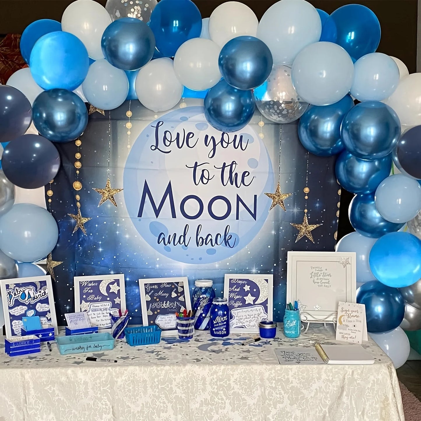 50 Blue Balloons, Metal Blue Balloons, Decorations for Birthday Parties,graduation Ceremonies, Weddings, and Anniversary Parties