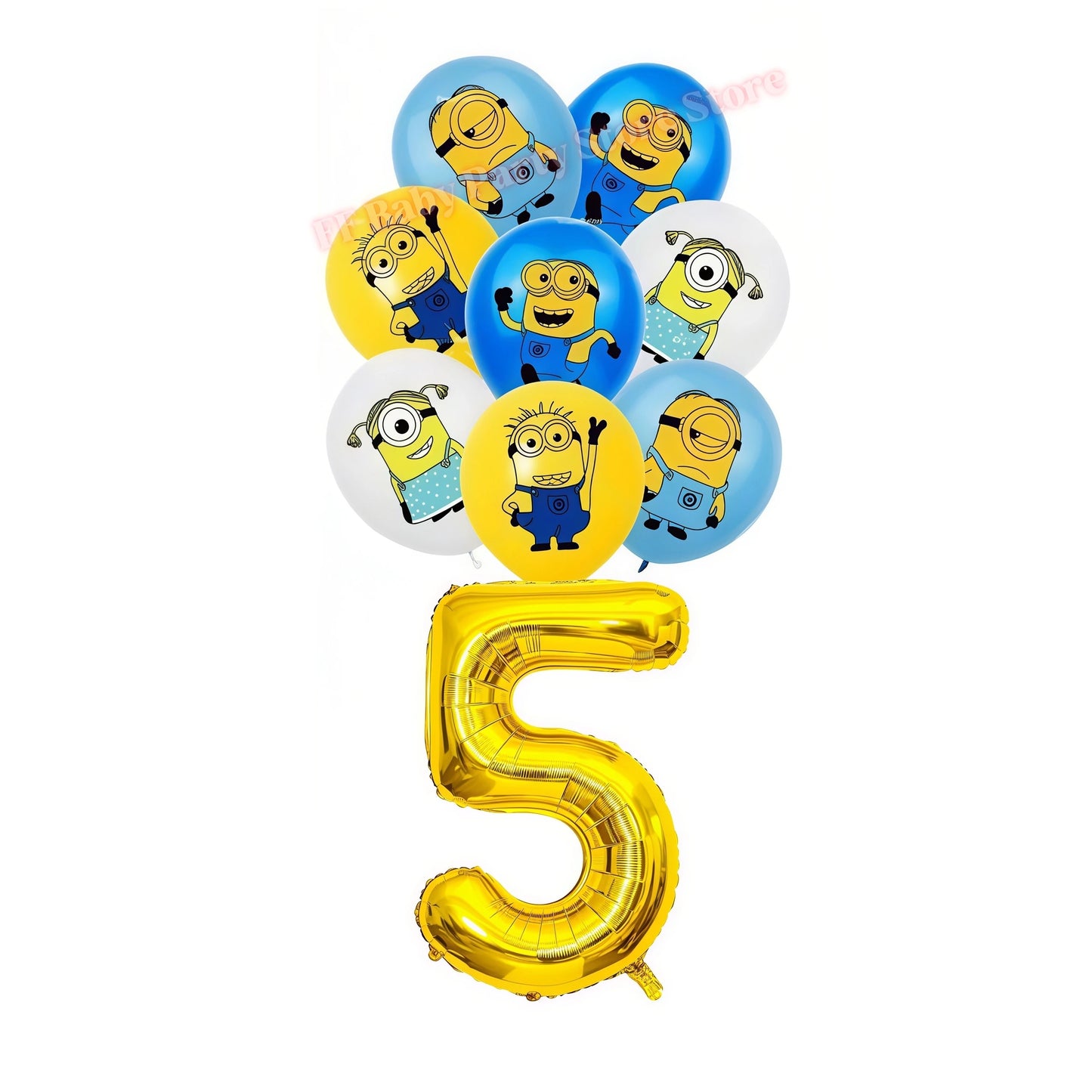 Cartoon M&Miniones Theme Balloons Birthday Decoration Yellow Banana Man Aluminum Film Ballons Baby Shower Globos Kid Party Favor