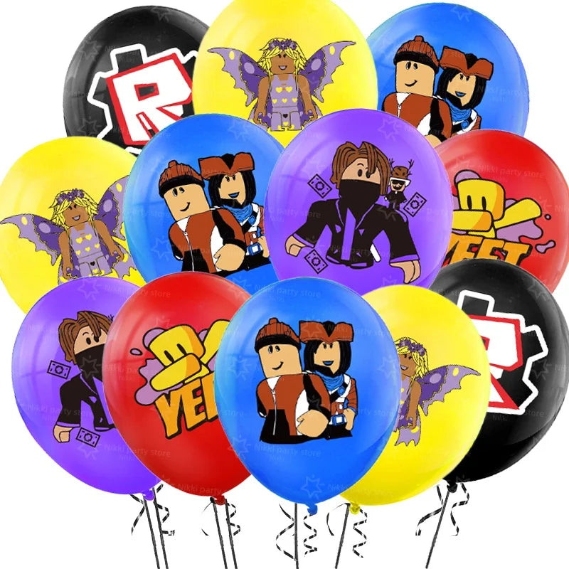 Roblox Balloons Birthday Party Decoration Video Game 12inch Round Balloon Kids Happy Birthday Party Favors Gift Toys