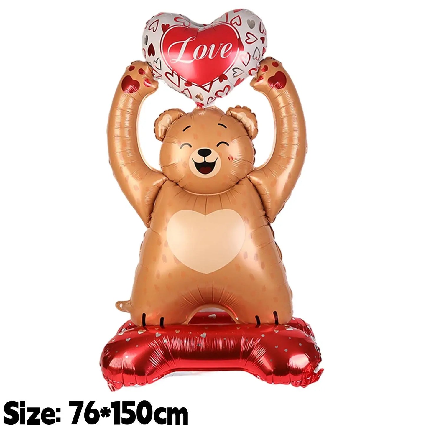 Valentine's Day Love Bear Balloons Love You Aluminum Film Balloons for Valentine's Day Wedding Anniversary Party Decorations