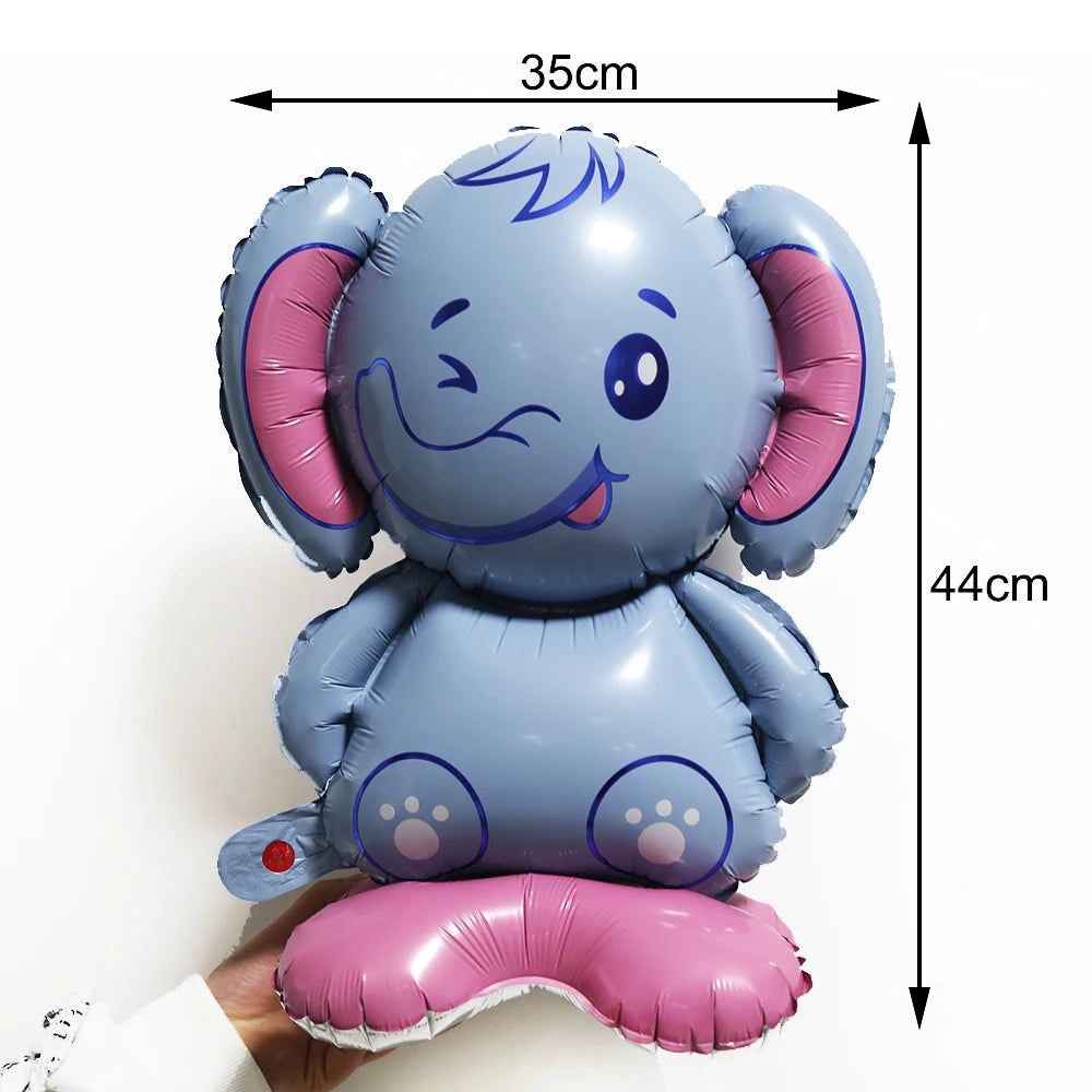 Safari Balloons Jungle Safari Animal Foil Balloon Zoo Animal Balloon Lion Tiger Giraffe Leopard Balloon for Jungle Animal Party