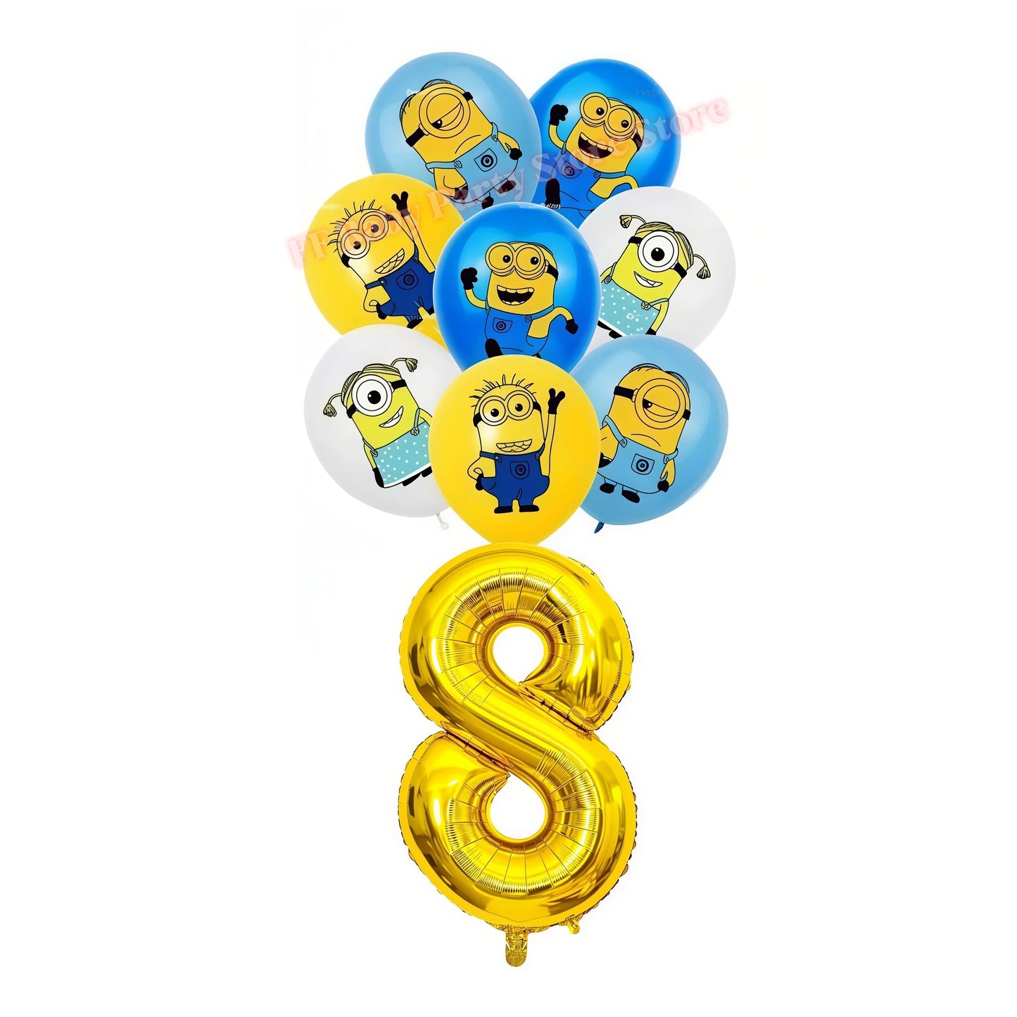 Cartoon M&Miniones Theme Balloons Birthday Decoration Yellow Banana Man Aluminum Film Ballons Baby Shower Globos Kid Party Favor
