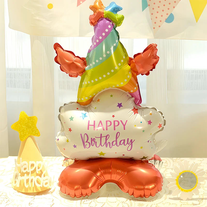 1pc desktop Happy Birthday balloons with bases, party balloons, birthday balloons, standing balloons, suitable for birthday