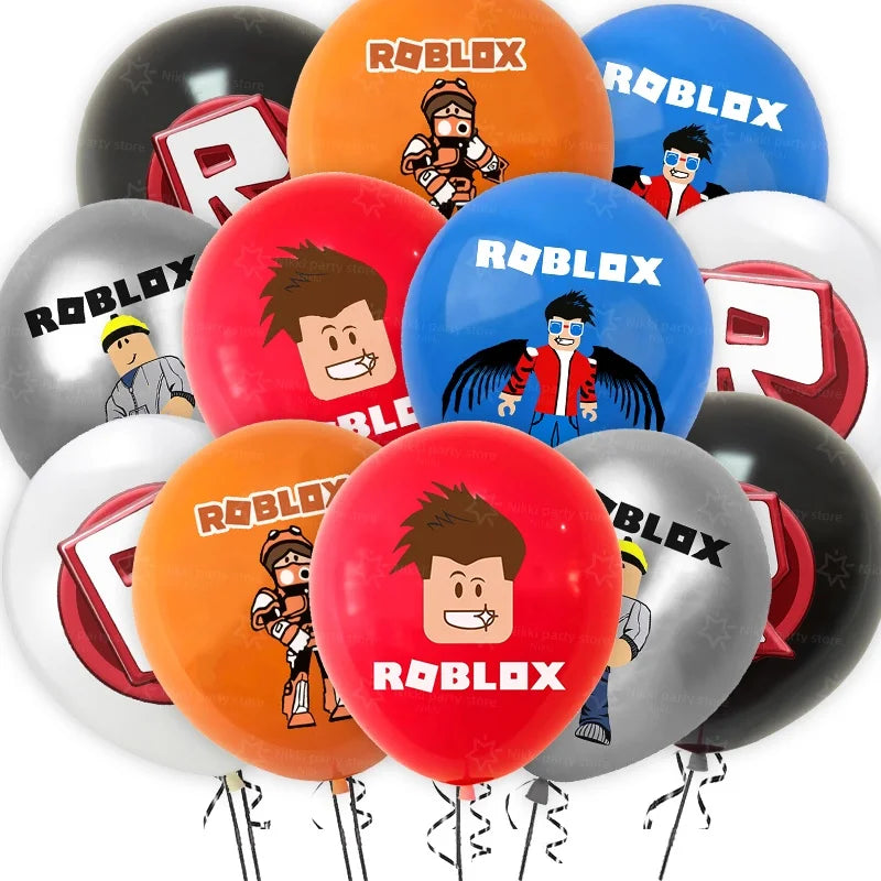 Roblox Balloons Birthday Party Decoration Video Game 12inch Round Balloon Kids Happy Birthday Party Favors Gift Toys