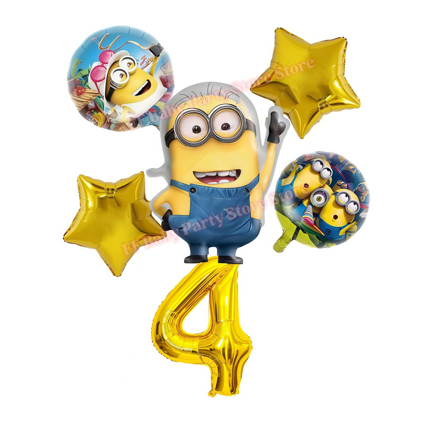 Cartoon M&Miniones Theme Balloons Birthday Decoration Yellow Banana Man Aluminum Film Ballons Baby Shower Globos Kid Party Favor