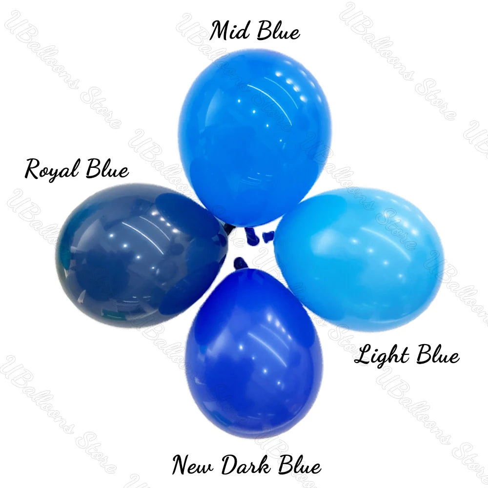 10/20/30Pcs Blue Birthday Balloons 5/10/12/18inch Metal Blue Navy Baby Blue Latex Balloon for Baby Shower Birthday Wedding Decor