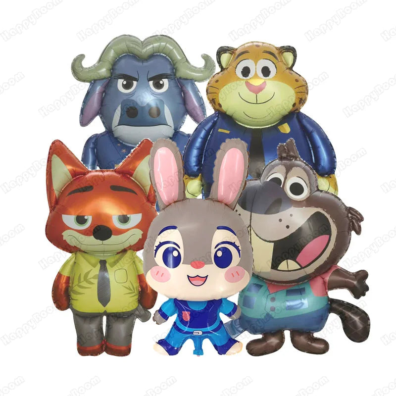 Cartoon Zootopia Balloons Birthday Party Theme Decoration Ballons Baby Shower Boys and Girls Birthday Party Decoration Supplies