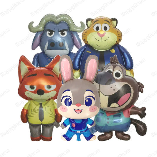 Cartoon Zootopia Balloons Birthday Party Theme Decoration Ballons Baby Shower Boys and Girls Birthday Party Decoration Supplies