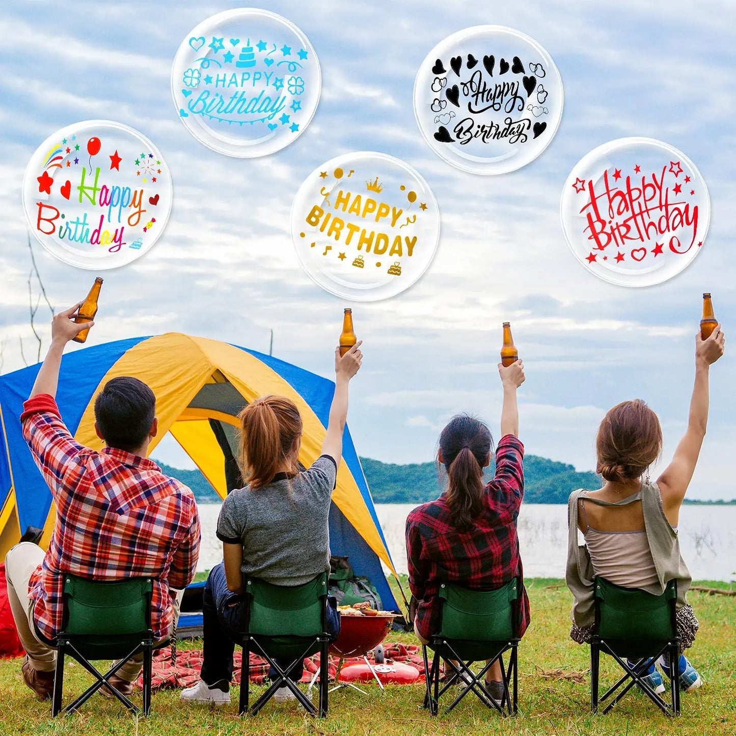 Transparent balloons stickers for birthday party decoration,large 21x29cm,36inch bubble balloons, balloons