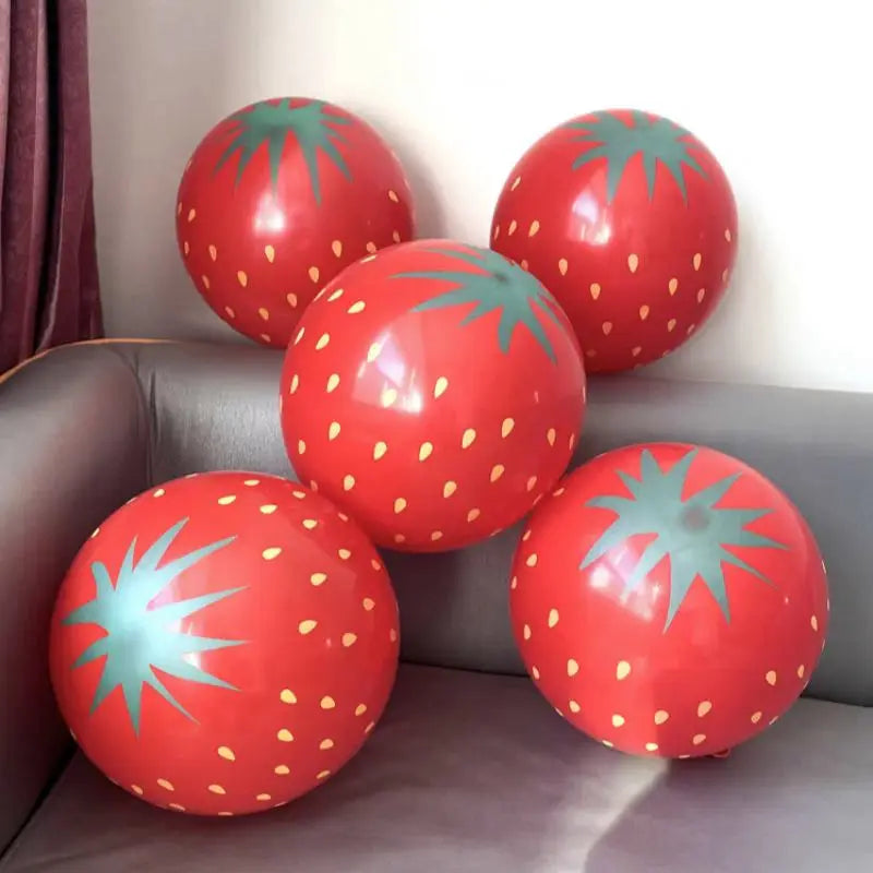 20/50pcs Strawberry Balloons Watermelon Fruits Birthday Party Baloon Summer Hawaiian Party Decoration Kids Girl Birthday Globos