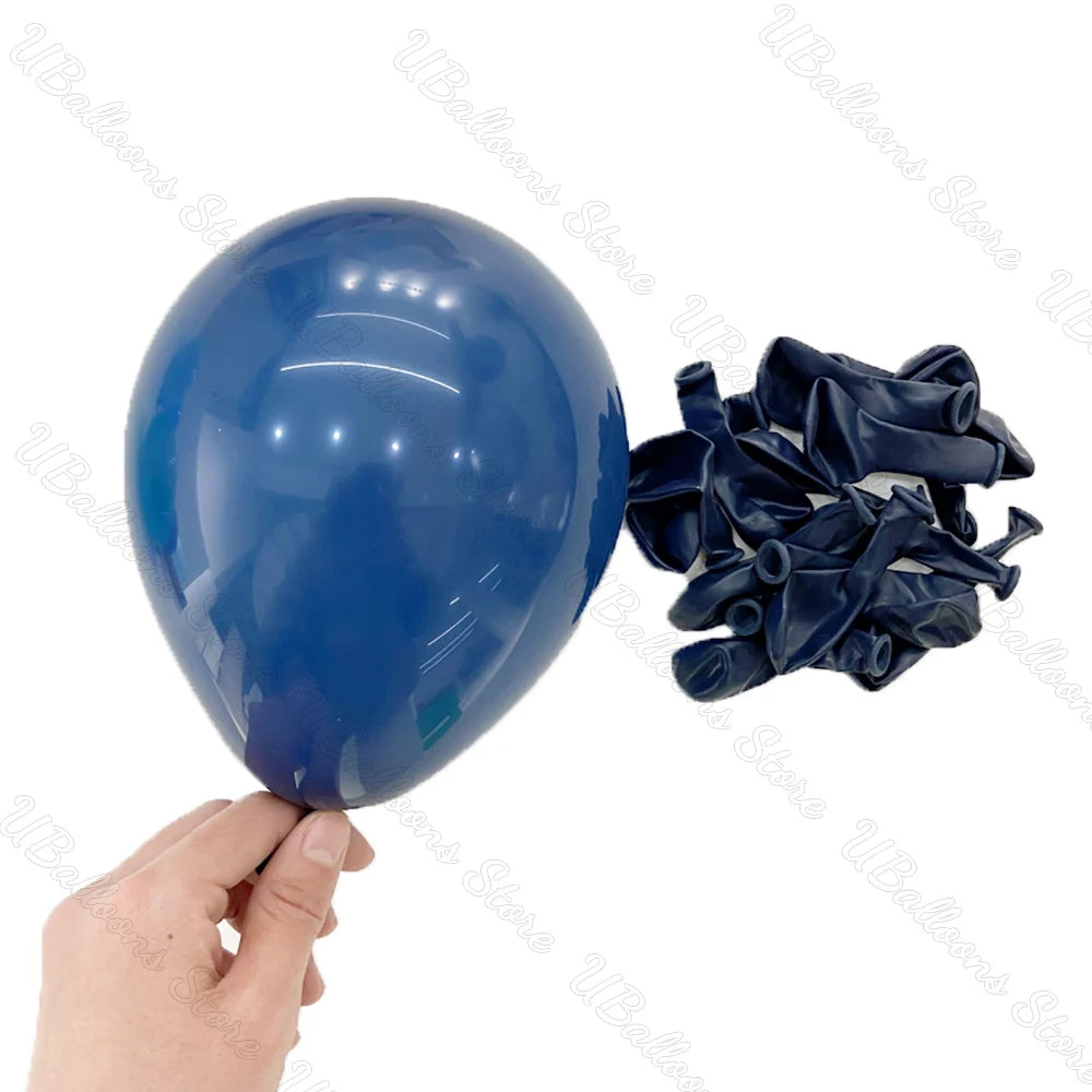 10/20/30Pcs Blue Birthday Balloons 5/10/12/18inch Metal Blue Navy Baby Blue Latex Balloon for Baby Shower Birthday Wedding Decor