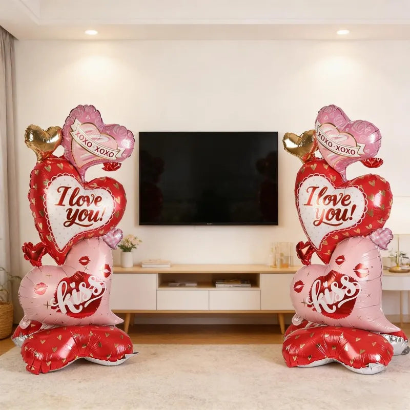 Valentine's Day Love Bear Balloons Love You Aluminum Film Balloons for Valentine's Day Wedding Anniversary Party Decorations