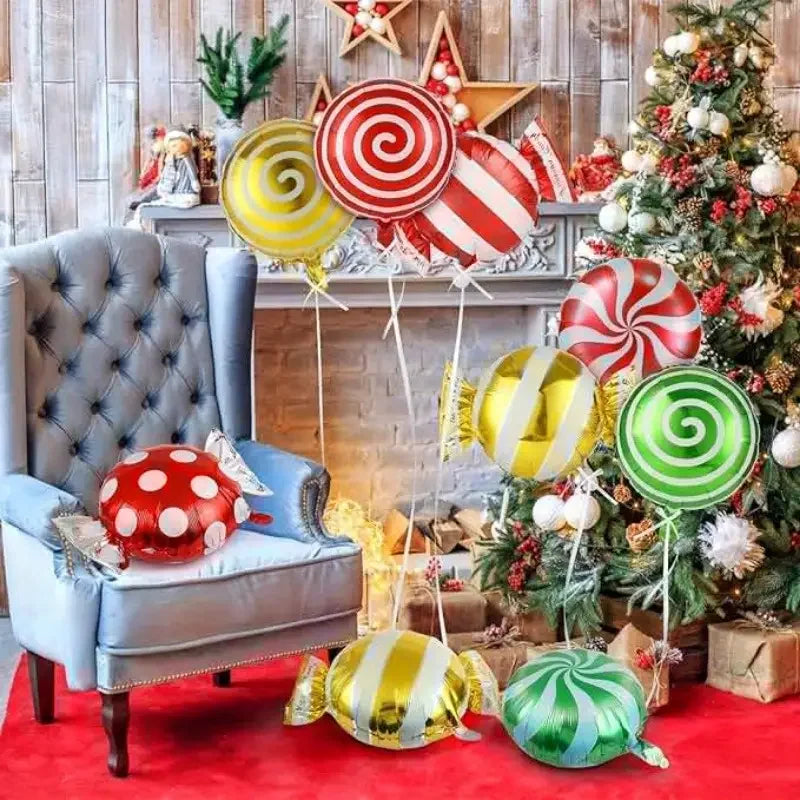 Sweet Candy Balloons Round Lollipop Balloon Children Birthday Party Decorations kids Baby Shower Wedding Supplies