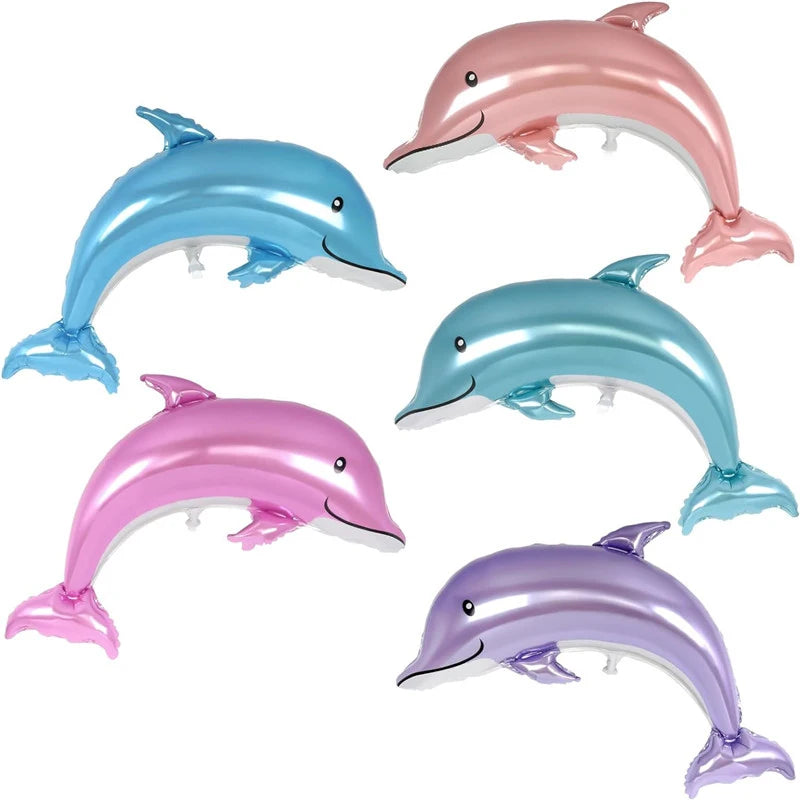 Dolphin Balloons 46 Inch Foil Balloons Sea Balloons Shape Mylar Balloons Ocean Animals Balloons Party Decorations (5 colors/lot)