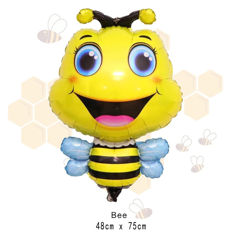 1pc Cartoon Bee Style Balloons Decoration Family Gathering Birthday Party Wedding Celebration Ornament Festival Decor Balloon