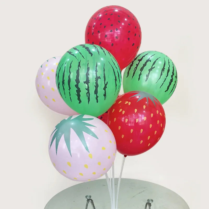 20/50pcs Strawberry Balloons Watermelon Fruits Birthday Party Baloon Summer Hawaiian Party Decoration Kids Girl Birthday Globos