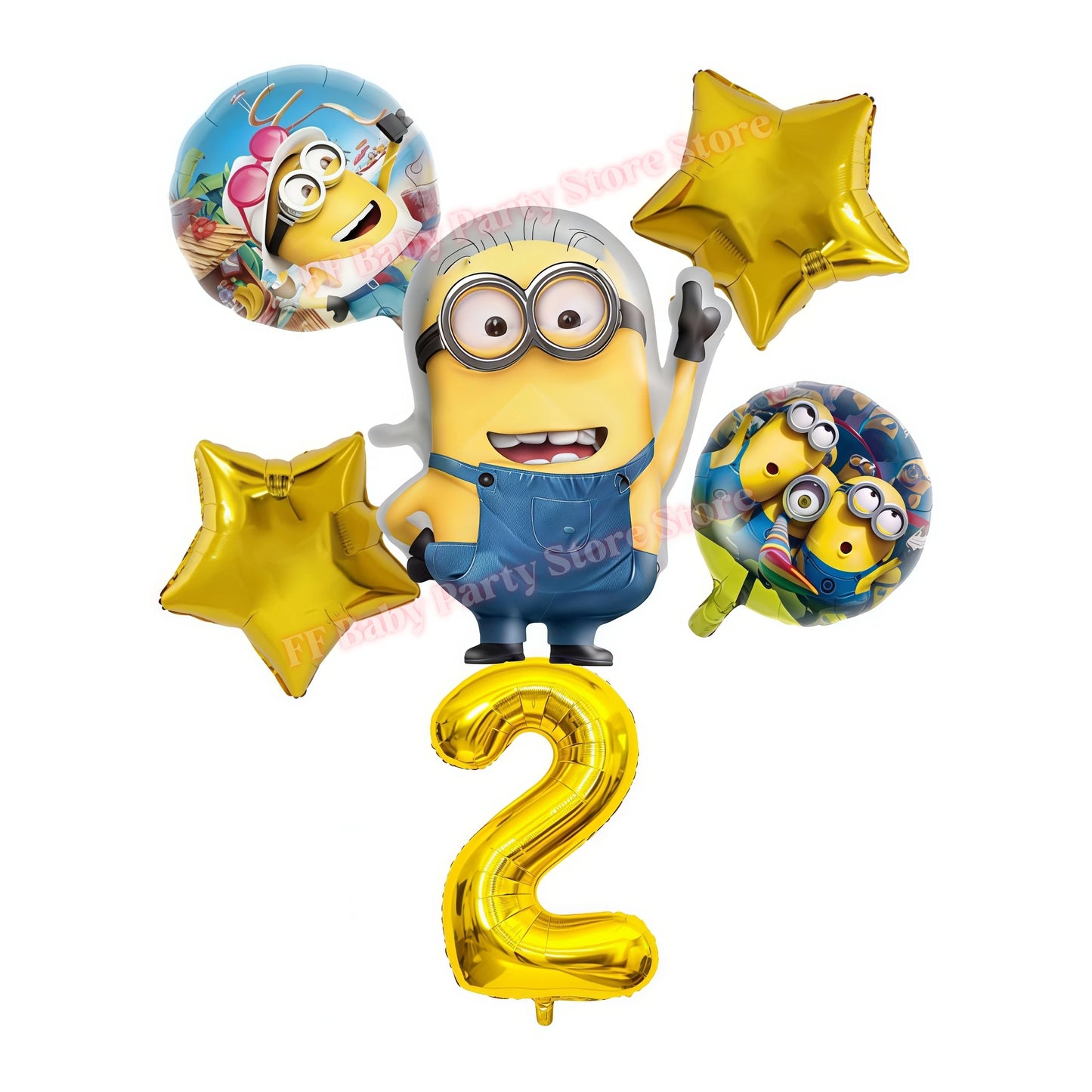 Cartoon M&Miniones Theme Balloons Birthday Decoration Yellow Banana Man Aluminum Film Ballons Baby Shower Globos Kid Party Favor
