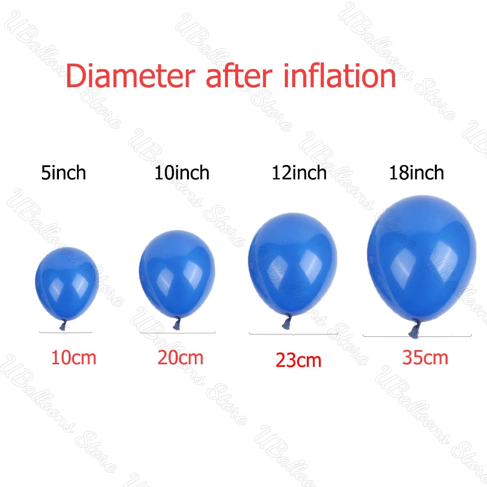 10/20/30Pcs Blue Birthday Balloons 5/10/12/18inch Metal Blue Navy Baby Blue Latex Balloon for Baby Shower Birthday Wedding Decor