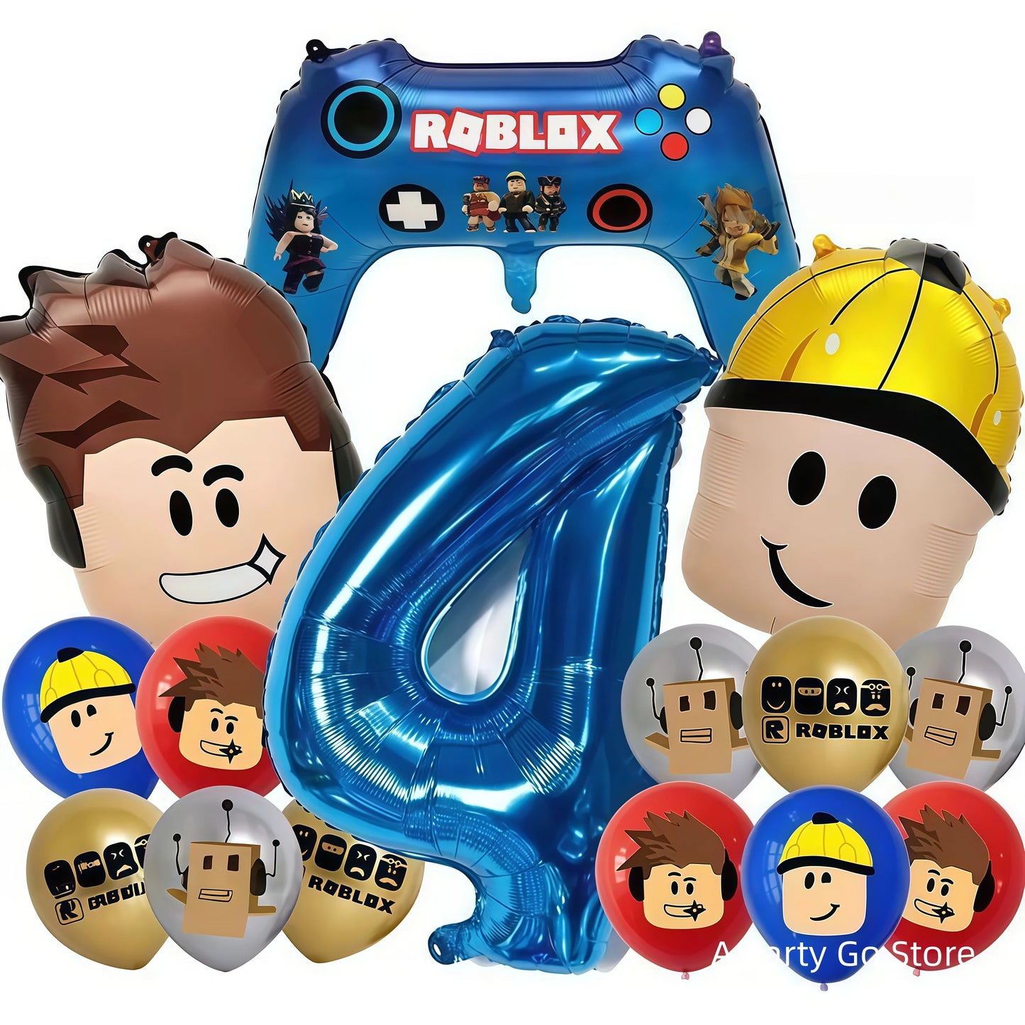 Roblox Balloons Roblox Themed Boy Balloons Cartoon Double-sided Shaped Birthday Party Decorations  happy birthday decoration
