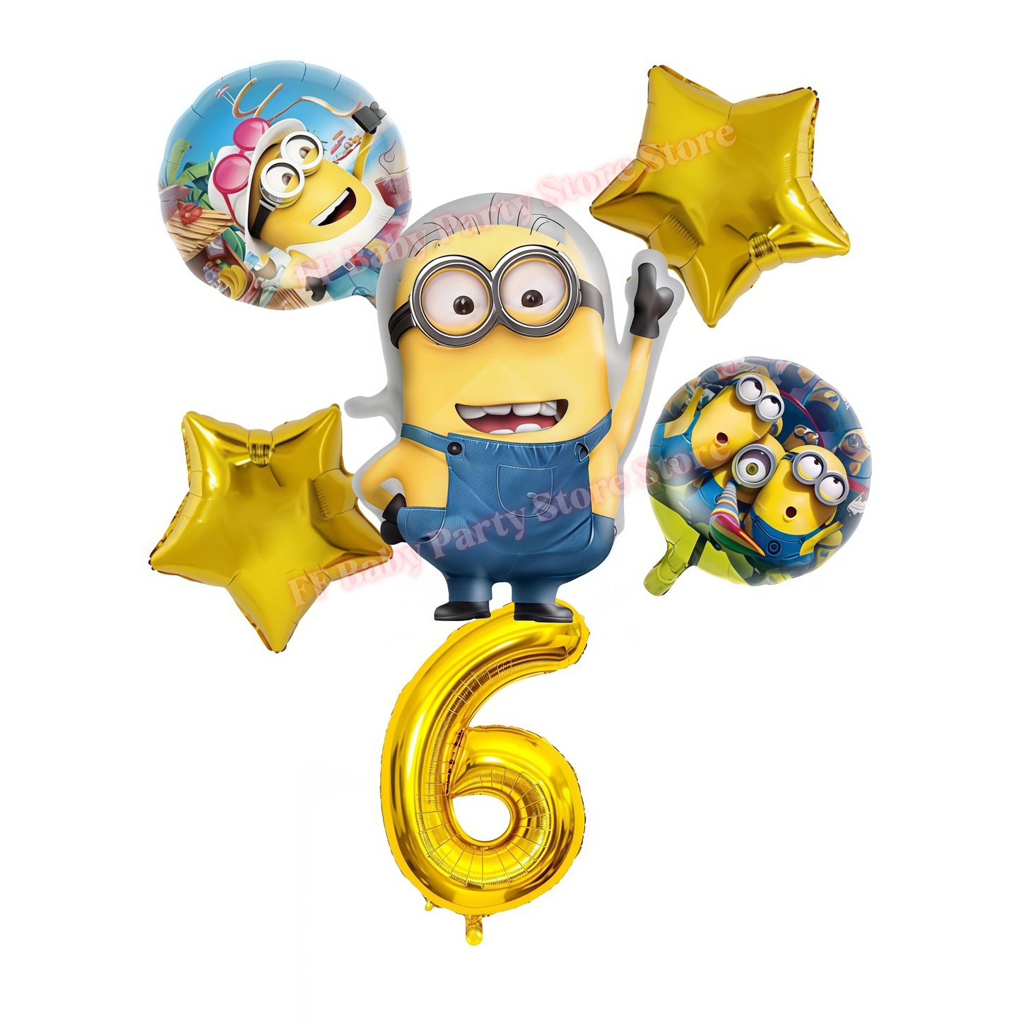 Cartoon M&Miniones Theme Balloons Birthday Decoration Yellow Banana Man Aluminum Film Ballons Baby Shower Globos Kid Party Favor
