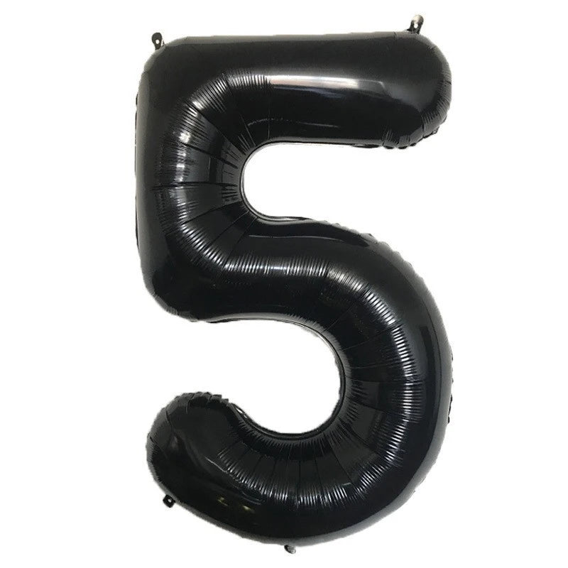 32inch Black Number Foil Balloons for Birthday Party Wedding Anniversary Baby Shower Decor 0 1 2 3 4 5 6 7 8 9 Digital Balloon