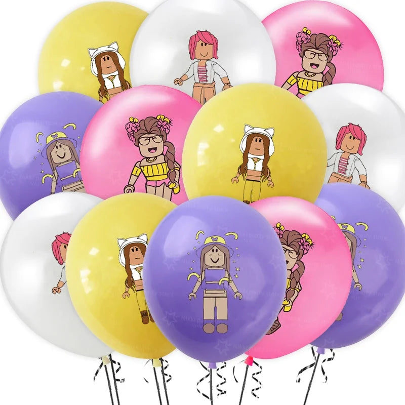 Roblox Balloons Birthday Party Decoration Video Game 12inch Round Balloon Kids Happy Birthday Party Favors Gift Toys