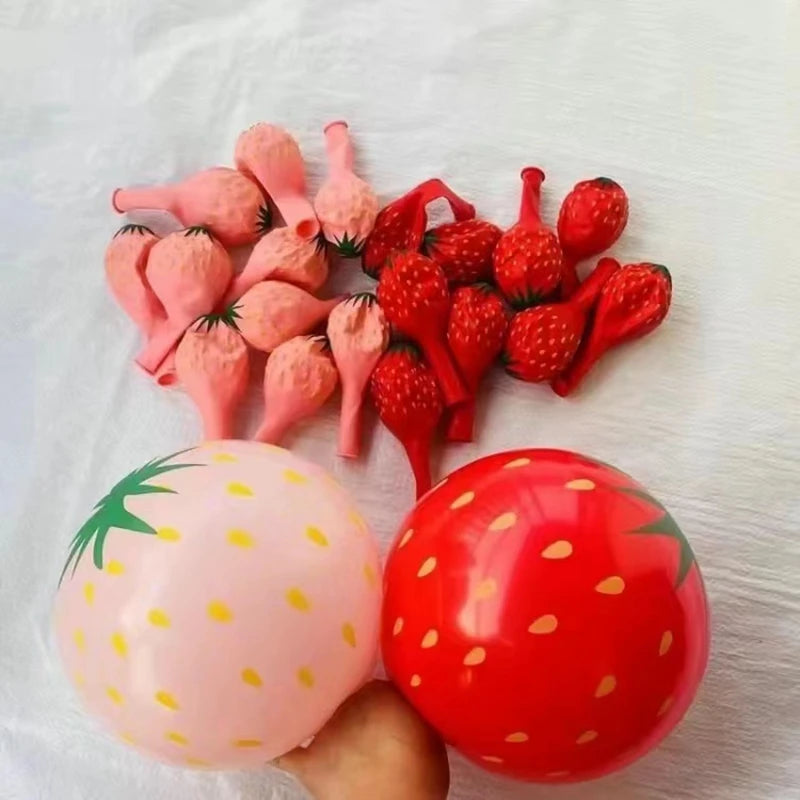 20/50pcs Strawberry Balloons Watermelon Fruits Birthday Party Baloon Summer Hawaiian Party Decoration Kids Girl Birthday Globos