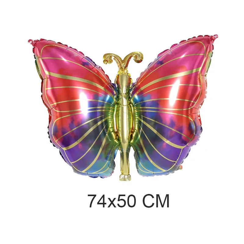 Large Butterfly Aluminum Foil Balloons Butterfly Helium Air Globos Birthday Party Decorations Baby Shower Kids Toy Photo Props