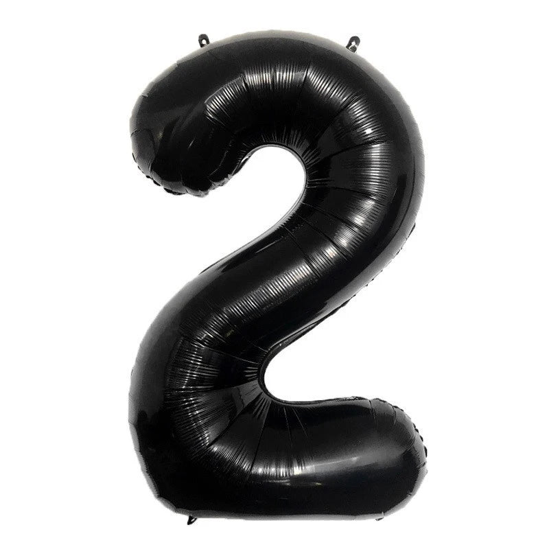 32inch Black Number Foil Balloons for Birthday Party Wedding Anniversary Baby Shower Decor 0 1 2 3 4 5 6 7 8 9 Digital Balloon