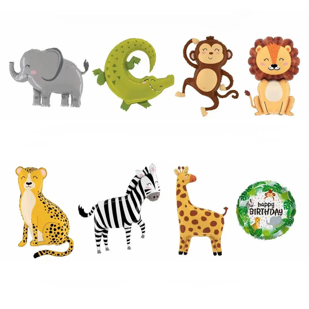 Cartoon Animal Balloons Party Decoration Toys Cartoon Aluminum Film Balloon Animal Balloon Happy Birthday Party Decor Kids Balon