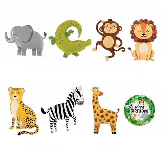 Cartoon Animal Balloons Party Decoration Toys Cartoon Aluminum Film Balloon Animal Balloon Happy Birthday Party Decor Kids Balon
