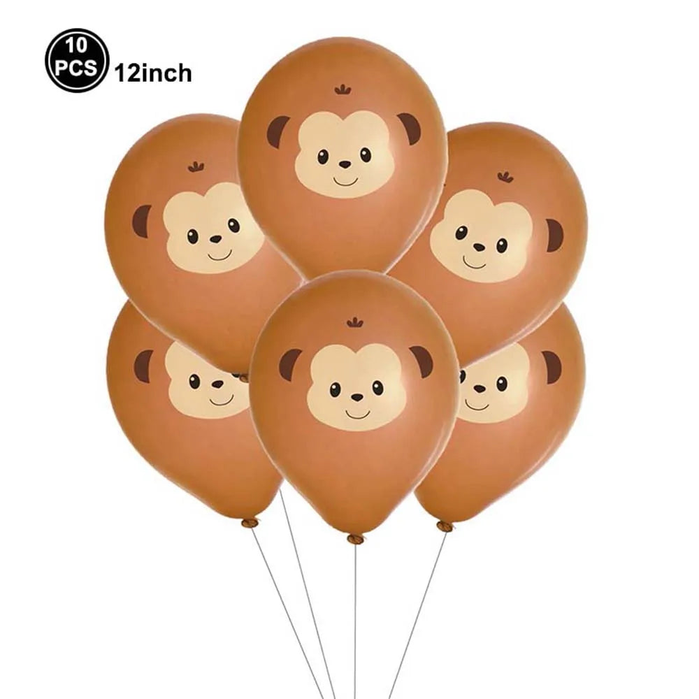 Safari Balloons Jungle Safari Animal Foil Balloon Zoo Animal Balloon Lion Tiger Giraffe Leopard Balloon for Jungle Animal Party