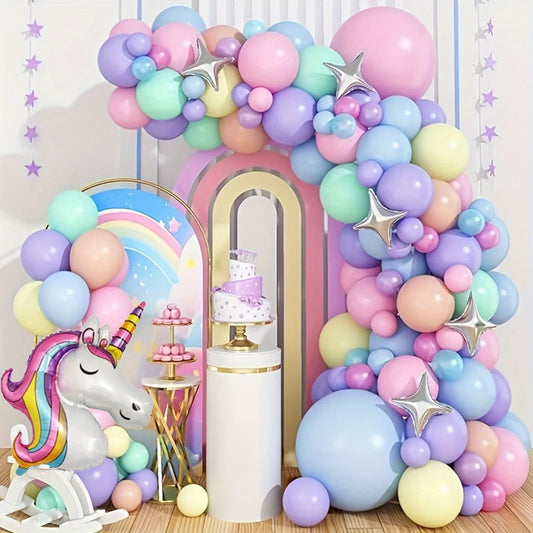 131pcs Unicorn Balloon Arch Garland Set Birthday Party Wedding Anniversary Indoor and Outdoor Spring/summer Decor