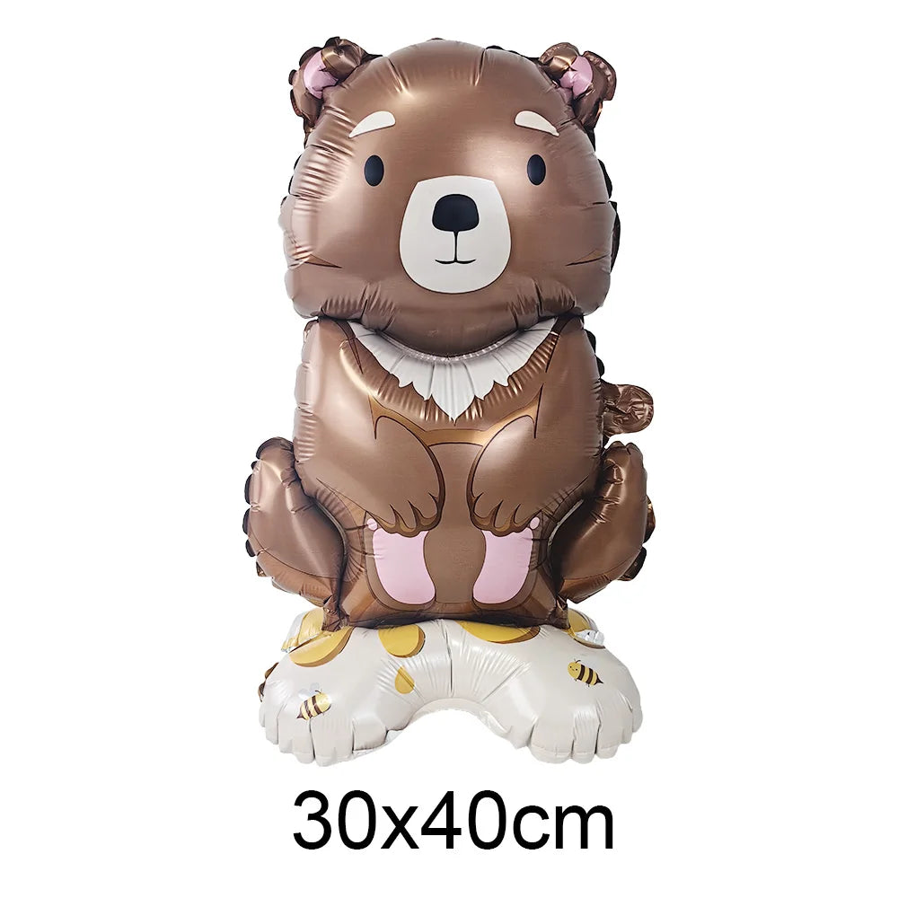 Safari Balloons Jungle Safari Animal Foil Balloon Zoo Animal Balloon Lion Tiger Giraffe Leopard Balloon for Jungle Animal Party