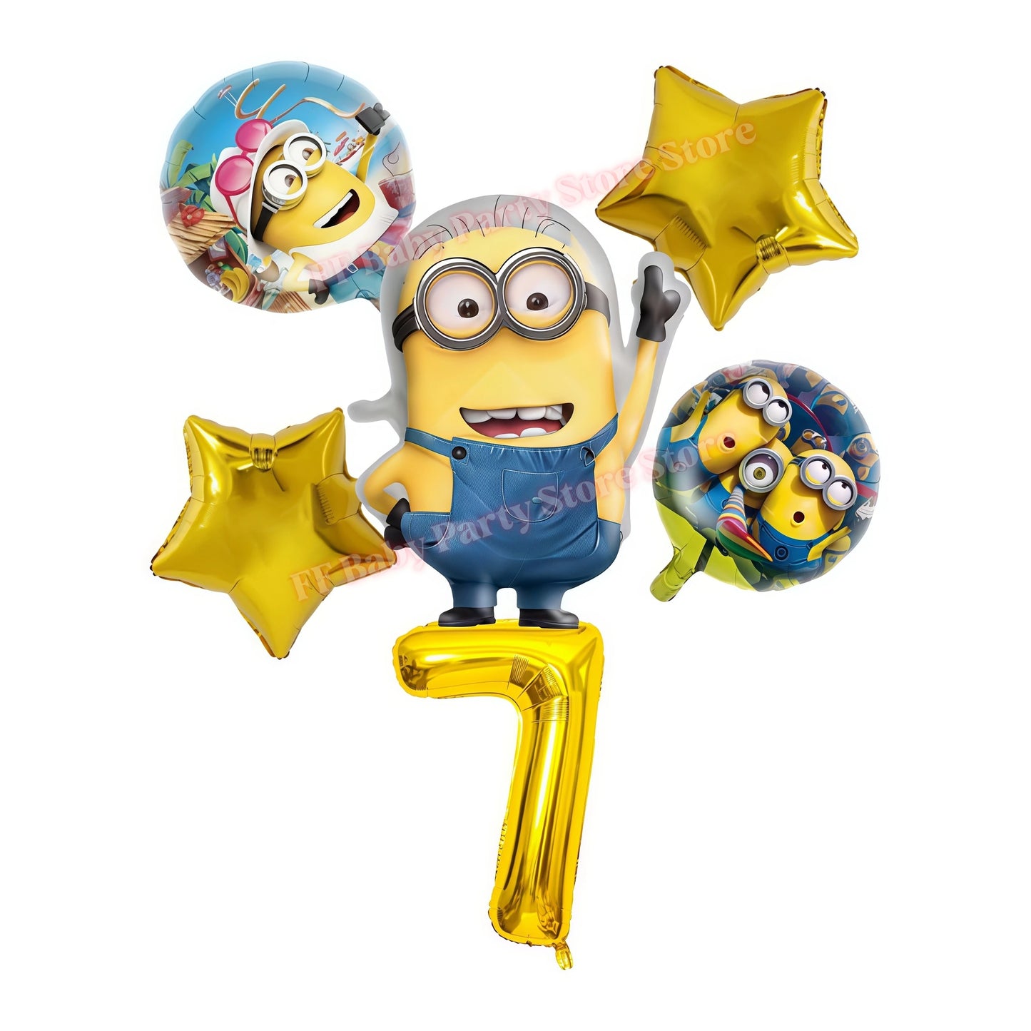 Cartoon M&Miniones Theme Balloons Birthday Decoration Yellow Banana Man Aluminum Film Ballons Baby Shower Globos Kid Party Favor